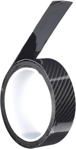 Carbon Fiber Strips Anti Scratch Carbon Fiber Protective Film Dry Carbon Fibre Detailing Wrap Tape Car Door Guard Sticker Black Carbon Fibre Detailing Wrap (3CM*3M) in Saudi Arabia