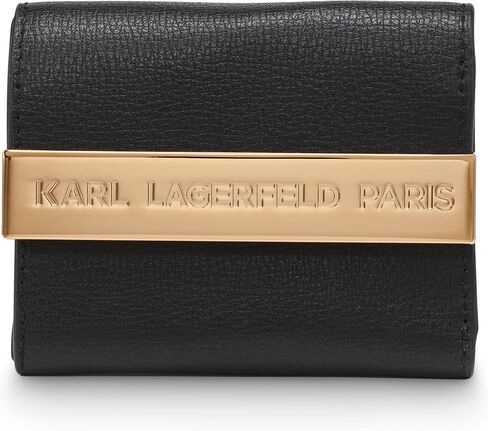 Karl Lagerfeld Paris Women's Jacqueline SLG Wallet, Black/Gold, Medium in Saudi Arabia