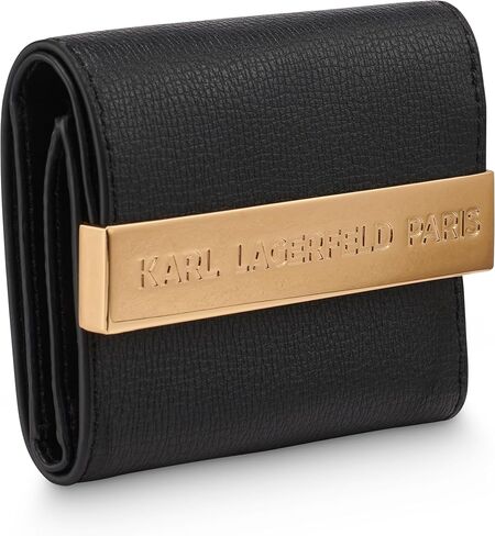 Karl Lagerfeld Paris Women's Jacqueline SLG Wallet, Black/Gold, Medium in Saudi Arabia