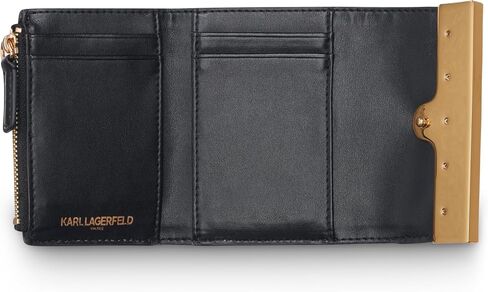 Karl Lagerfeld Paris Women's Jacqueline SLG Wallet, Black/Gold, Medium in Saudi Arabia