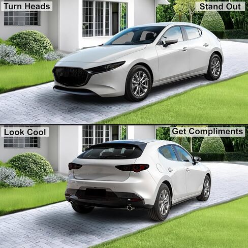 BOGAR TECH DESIGNS Full Headlight Taillight Tint Kit Fits Mazda 3 Sedan 2019-2025, Dark Smoke in Saudi Arabia