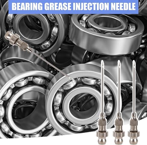8pcs Grease Gun Accessory Kit, Fittings Include 3 Grease Nozzles, 1 Needle Dispenser, Rubber Tip Joint Nipple, Straight Nozzle & Bent Adapter Coupler for Tight Spaces in Saudi Arabia