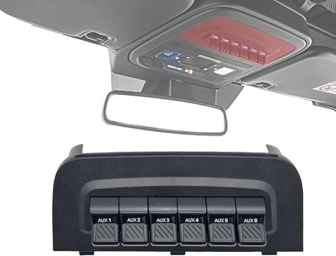 2021-2024 Bronco 6-Gang مفاتيح التركيب المساعدة المتوفرة - وحدة تحكم علوية ملائمة مباشرة من OEM مع مرحلات مقاومة للماء 30 أمبير (IP66)، حماية المصهر - ونش التحكم، شريط الإضاءة، الثلاجة والعتاد خارج الشبكة in Kuwait
