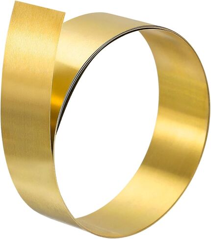 uxcell Brass Sheet Roll, 2000mm x 10mm x 0.2mm Brass Foil Roll Brass Strip for Crafts, Electrical Repairs, Grounding in Saudi Arabia