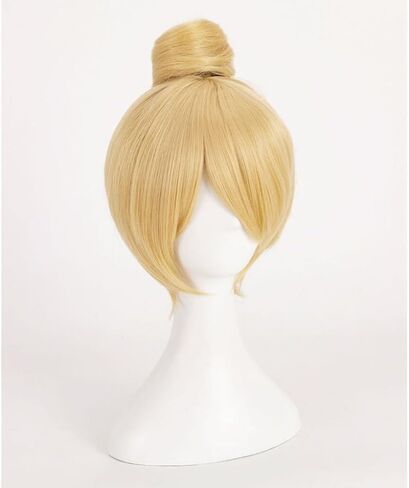 Short Cosplay Wig Fairy Bell Full hair Wig Adult Size synthetic wigs Princess Tinkerbell+ Hair Cap in Saudi Arabia