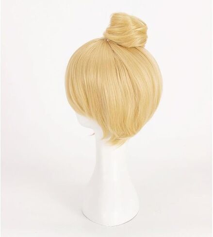 Short Cosplay Wig Fairy Bell Full hair Wig Adult Size synthetic wigs Princess Tinkerbell+ Hair Cap in Saudi Arabia