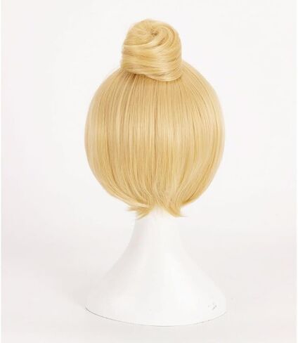 Short Cosplay Wig Fairy Bell Full hair Wig Adult Size synthetic wigs Princess Tinkerbell+ Hair Cap in Saudi Arabia