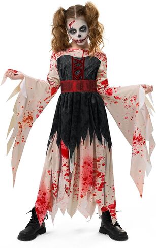 Spooktacular Creations Halloween Zombie Costume for Girls, Halloween Costume for Kids, Zombie Princess Dress in Saudi Arabia