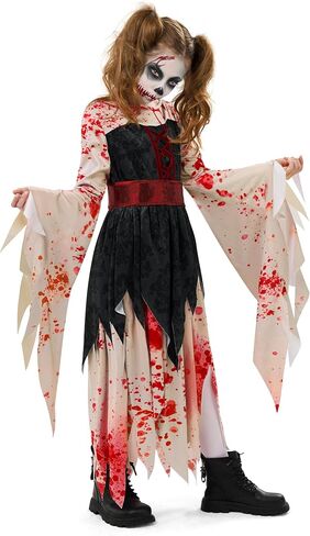 Spooktacular Creations Halloween Zombie Costume for Girls, Halloween Costume for Kids, Zombie Princess Dress in Saudi Arabia