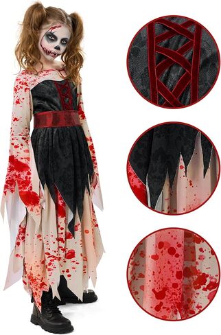 Spooktacular Creations Halloween Zombie Costume for Girls, Halloween Costume for Kids, Zombie Princess Dress in Saudi Arabia