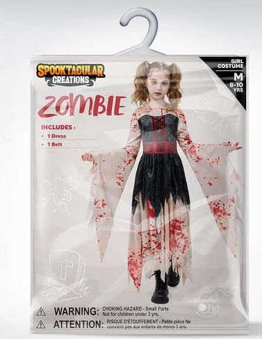 Spooktacular Creations Halloween Zombie Costume for Girls, Halloween Costume for Kids, Zombie Princess Dress in Saudi Arabia