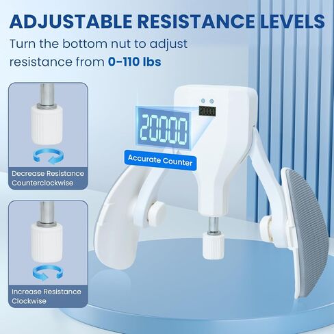 Thigh Master Thigh Exerciser - 0-44 Lb Adjustable Pelvic Floor Kegel Thigh Trainer Toner for Postpartum, Inner Thigh Exercise Equipment 4 Fixed Straps, Easy to Use at Home, Office, Travel, Gym in Kuwait