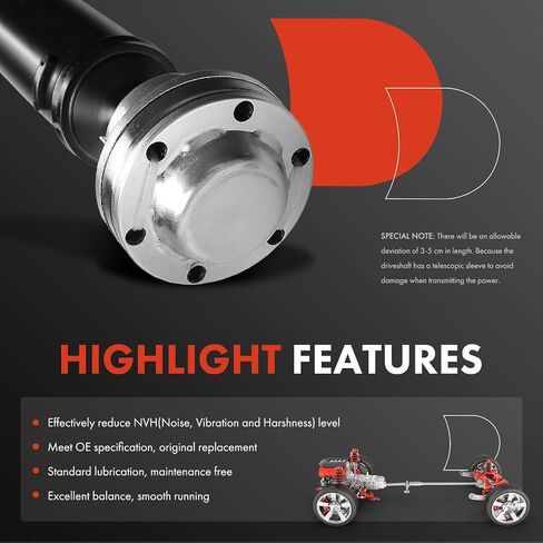 A-Premium Rear Complete Drive Shaft Prop Shaft Driveshaft Assembly Compatible with Volvo XC90 2005 2006 2007 2008 Sport Utility, Replace# 31256272 in Saudi Arabia