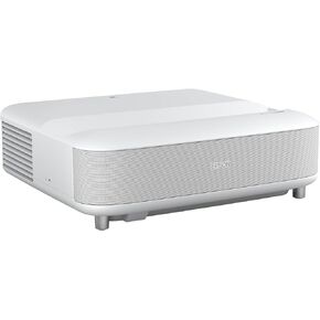 Epson EpiqVision Ultra LS650 Ultra Short Throw 3-Chip 3LCD Smart Streaming Laser Projector, 4K PRO-UHD, HDR, 3,600 Lumens, up to 120", Epson Setting Assistant, Android TV, Sound by Yamaha - White