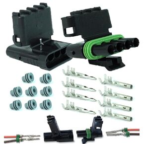 10-Pack (2-PIN) 20 Amps Weather-Pack Series, Sealer Terminals, Housing Male & Female 12 10 GA