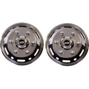 Pacific Dualies 44-2608 Polished 16 Inch 6 Lug Stainless Steel Wheel Simulator Front Tag Axle Kit for 2008-2011 Dodge Sprinter Van, Mercedes, and Freightliner