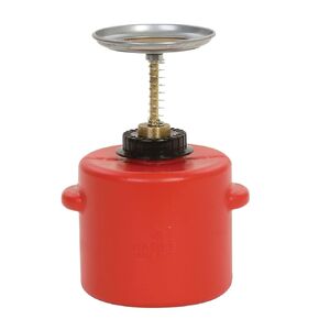 Eagle P-714 Plunger Polyethylene Safety Can, 4 Quart Capacity, Red
