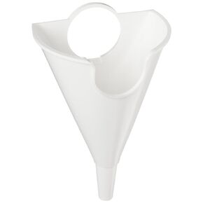 Justrite 11201 Polyethylene Funnel for Use with Type I Oval Safety Cans White