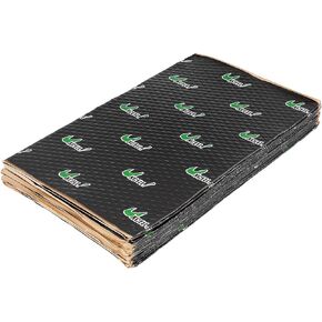 uxcell 17pcs 80mil 18sqft Car Sound Deadener Heat Insulation Mat Butyl Pad Damping Self Adhesive Deadening Material Door Roof Floor Sound Barrier Black