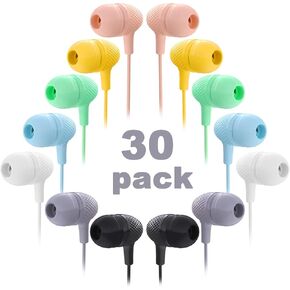 سماعات أذن للأطفال مكونة من 10 قطع متعددة الألوان لطلاب الفصول المدرسية والمراهقين والأطفال هدية والكبار in Kuwait