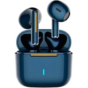 Wireless Bluetooth Earbuds with Wireless Charging Case and Voice Assistant, Built in Microphone, Water Resistant (Black)