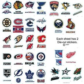 Complete Set 30-60 NHL Hockey Team Jersey Logo Sports Stickers - 2 Stickers per Card. Stanley Cup Champions Penguins Rangers Red Wings Bruins Blackhawks Flyers Kings Sharks Stars Devils Ducks More!