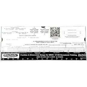 Mounted MICR Check Position Plastic Gauge