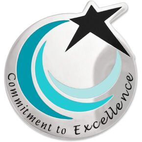 PinMart's Commitment To Excellence Recognition Service Star Lapel Pin