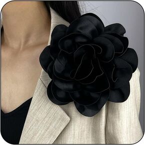 Flower Pins for Clothes, Extra Large Rose Flower Statement Dainty Elegant Brooches Pins for Women Party Prom Clothes Accessories Jewelry Gifts