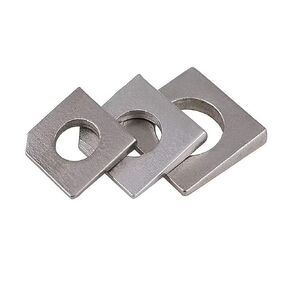 5pcs M6 Square Washers, Stainless Steel Heavy Duty Square Oblique Gasket, I-Steel Flat Gasket for Channel Steel, Missing Angle Washer