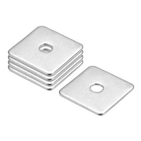uxcell Square Washer, 5pcs M8x30x30x2mm 304 Stainless Steel Square Plate Washers Flat Pad Spacer Gasket for Hardware Fastener