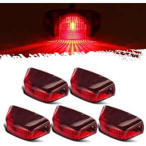 Partsam 5pcs Replacement for Ram Promaster 1500 2500 3500 Rear Cab Marker Roof Lights Rear Roof Mounted Cab Light Lamps Top Clearance Assembly 2014 2015 2016 2017 2018 2019 2020 w/replaceable Bulbs