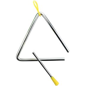 Onwon 5" Music Triangle Children Music Enlightenment Musical Steel Beater with Striker Percussion Instrument Set