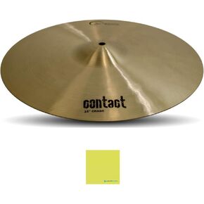 Dream Cymbals and Gongs 16 Inch Crash Cymbal (C-CR16) Bundle with Liquid Audio Instrument Polishing Cloth - Dream Contact Series