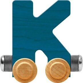 Maple Landmark NameTrains Bright Letter Car K - صنع في الولايات المتحدة الأمريكية (أزرق)