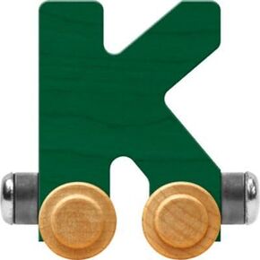 Maple Landmark NameTrains Bright Letter Car K - Made in USA (Green)
