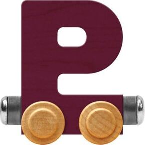 Maple Landmark NameTrains Bright Letter Car P - Made in USA (Purple)