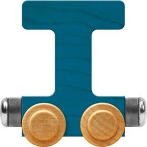 Maple Landmark NameTrains Bright Letter Car T - Made in USA (Blue)