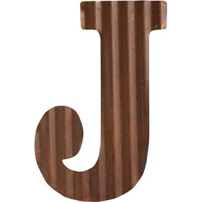 COLLECTIVE HOME - 12" Metal Letters for Wall Decor, Corrugated Rusty Letters, Rustic Hanging Wall Decor, Monogram Hanging Farmhouse Decor, Alphabet Signs for Office Bedroom Living Room Kitchen (A)