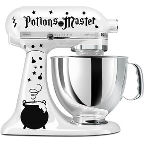 Potions Master Wizard Cauldron Black Vinyl Decal Set For Stand Mixer (Mixer Not Included)