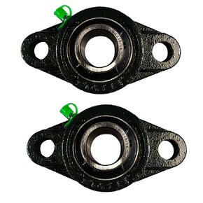 HQRP 4-Pack UCFL205-16 2-Bolt Flange Mounted Pillow Block Bearing 1-inch Bore, Solid Base, Self-Alignment