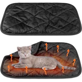 2 Pack Self Heating Cat Mat Self Warming Pet Pads Washable Self Heating Kennel Mat Dog Crate Pad Reflects Body Heat Non Skid Cat Thermal Pads for Puppy Cat Indoor Outdoor (Beige, 16 x 20 Inch)