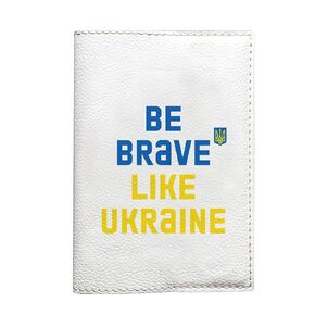 Be Brave Like Ukraine Passport Holder for Women Travel Cover for Men National Trident Yellow Blue case for documents