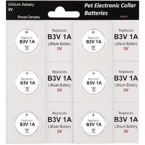 B3V 1A Replacement Battery High Capacity Compatible with High Tech Electronic Collars of MS-4 and MS-5 Pack of 6