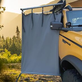 VehicleSide Shower Room Privacy Shelter Restroom Waterproof Carside Shower Tent Overland Fit for Ford Bronco 2021-2024 with Roof Rack