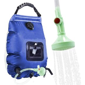 CLICIC Solar Shower Bag 5 gallons/20L Solar Heating Shower Bag with Removable Hose and On-Off Switchable Shower Head for Outdoor Camping Beach Swimming Traveling Hiking