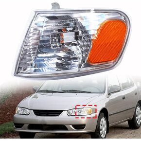 munirater Corner Marker Light Front Left Side Turn Signal Park Marker Light Lamp Replacement for 2001 2002 Corolla 81520 02070