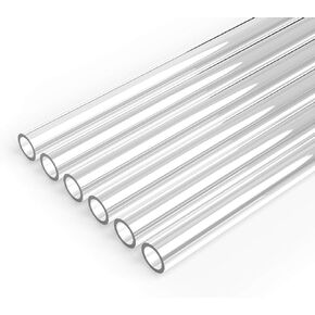 PrimoChill 12mm ID x 16mm OD Rigid PETG Tubing - 750mm Length (RTP16M-630), Made with Premium Materials, Excellent Beginner Hardline for PC Watercooling, Made in The USA - 6 Pack - Clear