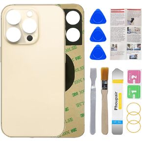 OEM Rear Back Glass Replacement for iPhone 14 Pro Max 6.7 Inches with Professional Repair Tool Kit (Deep Purple)