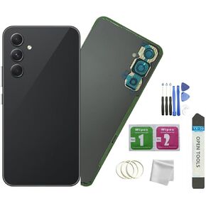 Galaxy A54 Back Glass Replacement for Samsung Galaxy A54 5G Back Cover Glass with Tape+Camera Lens+Tools (Black)